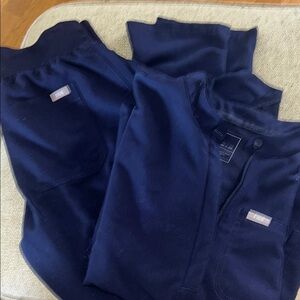 Figs Navy Blue Scrub Set